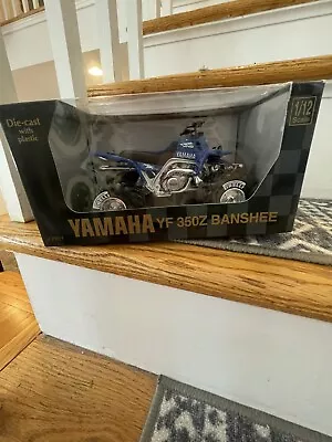 New 1/12 Scale Blue NewRay Yamaha YF 350Z Banshee ATV Four Wheeler Die Cast Toy • $240