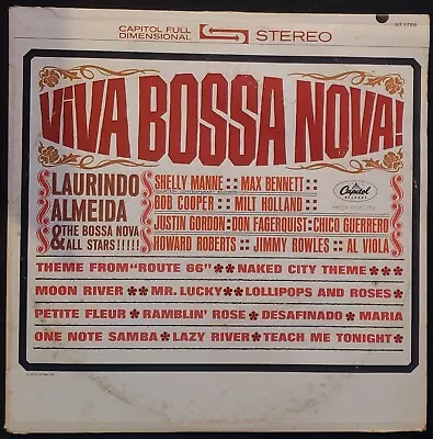 Laurindo Almeida & The Bossa Nova Allstars  Viva Bossa Nova!  Vinyl Record LP • $14.99