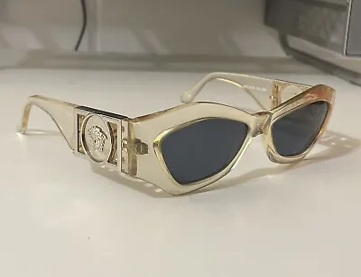 Gianni Versace Mod. 421/B Col. 924 RARE TRANSPARENT SUNGLASSES VINTAGE 90s • $225