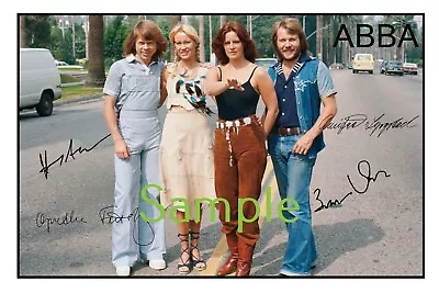 ABBA Swedish Supergroup Large Signed 12x18 Inch Photograph Poster - Top Quality  • $28.95