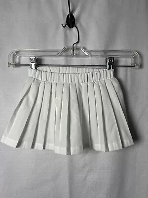 Girls White Pleated Mini Skirt • $6.99