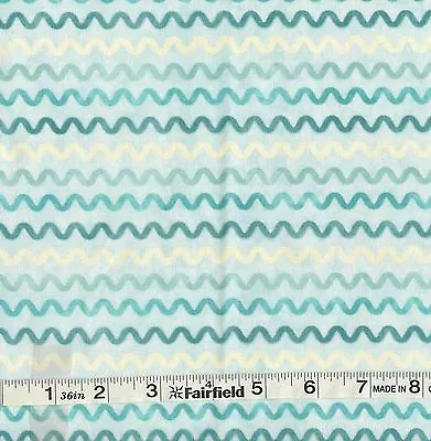 God Gave Me You Teal Blue Rick Rack Fabric By Henry Glass  Bty PRICE REDUCED • £9.64