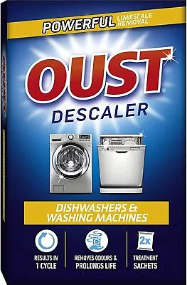 Oust Dishwasher & Washing Machine Deep Cleaning Descaler Limescale Remover • £4.99