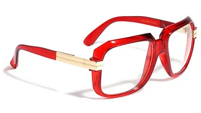 Gazelle Emcee Hip Hop Clear Lens Sunglasses Square Oversized Run Dmc Retro Vtg • $9.95