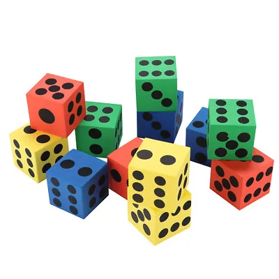 12Pcs Eva Foam Dice Six Sided Spot Dice Kid Game Soft Learn Play Blocks Toy RM • $19.93