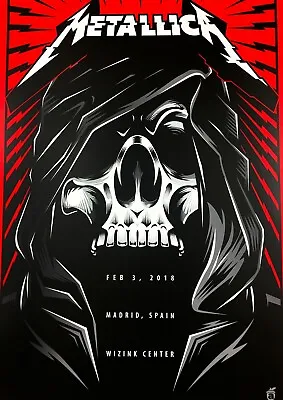 £9.60 • Buy Metallica Madrid Spain 2018 Poster Print