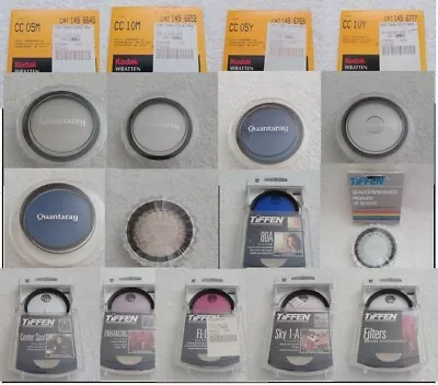 Photo Photography FILTER Kodak Quantaray Tiffen ~ 52mm-58mm-62mm-75mm W/ Cases • $13