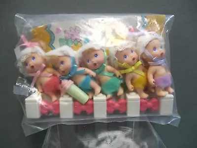 Vintage 1990 Tyco Baby Dolls Quints Quintuplets Premium Set • $75