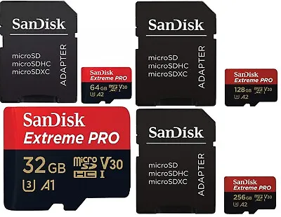 SanDisk Micro SD SDXC Extreme PRO Card U3 64 128 256 512 GB 4 NEXTBASE DASH CAM • £12.95