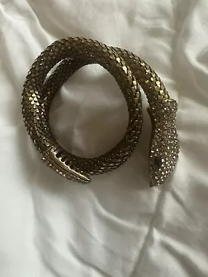 Vintage Gold Snake Bracelet • $25