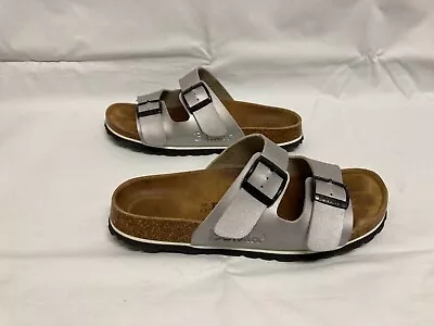 Betula By Birkenstock Arizona Sandals 38 Silver Vegan • $32