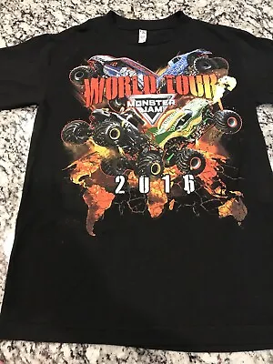 Monster Jam Monster Truck World Tour 2016 T Shirt Mens Small • $11.40