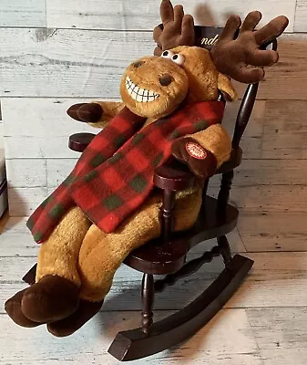 Vtg. Dan Dee CC Christmas Reindeer Rocking Chair Animated Ran Over By Reindeer • $39.99