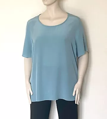 MARINA RINALDI  100% SILK  Top Blouse Plus Size MR 29  20W US 50 DE 58 IT • $65