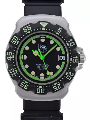 Men's Tag Heuer Formula 1 F1 Professional Green/ Silver 35mm Watch Ref: WA1215! • $299.95