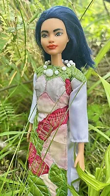 OOAK Vietnamese Dress (Áo Dài) With Flowers And Pearls For Barbie Dolls • $100