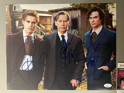 Vampire Ian Somerhalder James Remar Paul Wesley Autographed 11x14 Photo JSA COA • $399.99