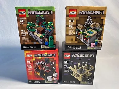  LEGO Minecraft LOT Sets 21102 21105 21106 21107 Complete W Box & Instruction • $199