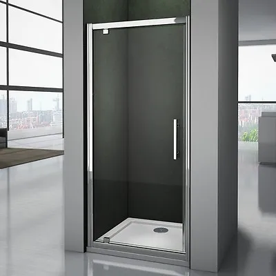 Pivot Shower Door Hinge Shower Screen Panel 700/760/800/900/1000mm Safety Glass • £97