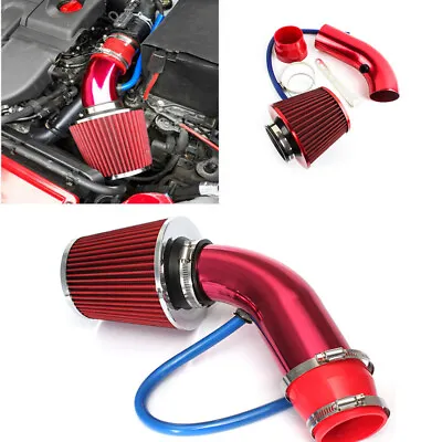 Car Cold Air Intake Filters Alumimum Induction Pipe Hose System Kit Accessories • $57.19