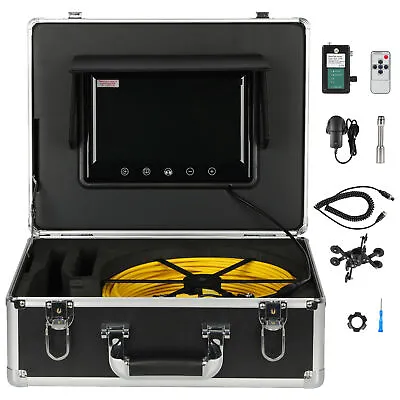 7  1000 TVL Video Camera LED 30M Pipe LCD Inspection Waterproof Drain Pipe Sewer • $246.66