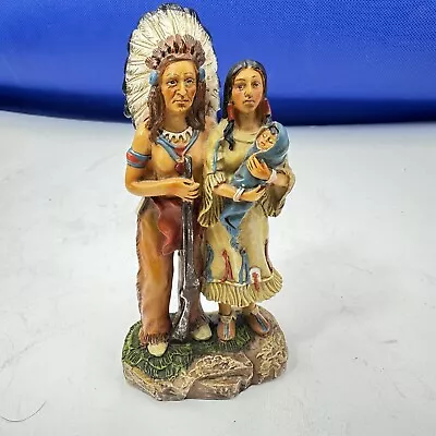 Native American Indian Chief Figure And Family Collectable Statue Ornament • £12.97