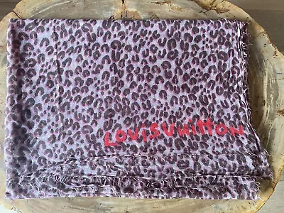 Louis Vuitton Graffiti Leopard Scarf Cashmere Silk - Authentic • £297.26