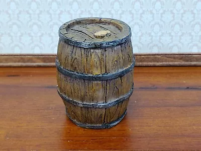 Large Keg Whiskey Or Wine Barrel 2 1/2  Tall 1:12 Scale Miniature Painted Resin • $7.49