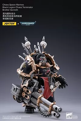 JOYTOY X Warhammer 40k Black Legion Chaos Terminator Gornoth 1/18 ACTION FIGURE • $127.49