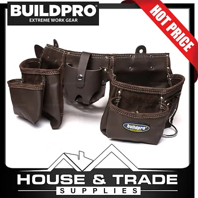 BuildPro Tool Belt Apron 13 Pocket Oil Tanned Leather BROWN LW31012 • $81.91