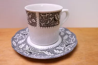 JG Meakin English Staffordshire Sterling Renaissance Black Cup & Saucer Set (s) • $11.14