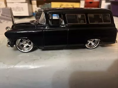 1957 Chevy Suburban 1:24 Scale Die-cast JADA DUB CITY OLDSKOOL BLACK N42 • $18