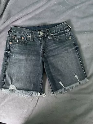 True Religion JAYDE Mid Rise Shorts Sz 27 • $22