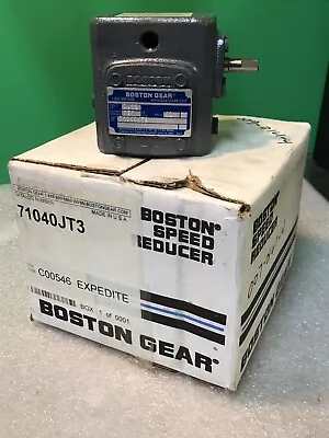 BOSTON GEAR 40:1 Ratio Speed Reducer 151 In Lbs 71040JT3 C00546 • $89.99