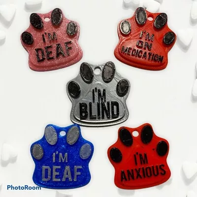 Medical Alert Dog Tag Dog ID Tags Dog Safety Tag Dog Collar Tags • £3