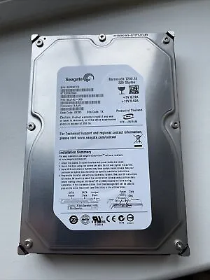 Vintage Seagate Barracuda 7200.10 ST3320620AS 320gb 3.5  Sata Hard Drive • £5