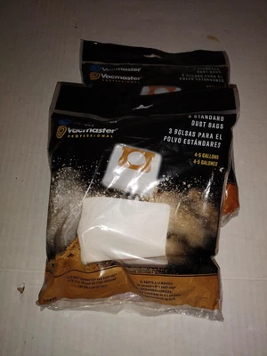 $19.99 • Buy NEW Vacmaster Shopvac 3 Standard Dust Bags X 2 Packs