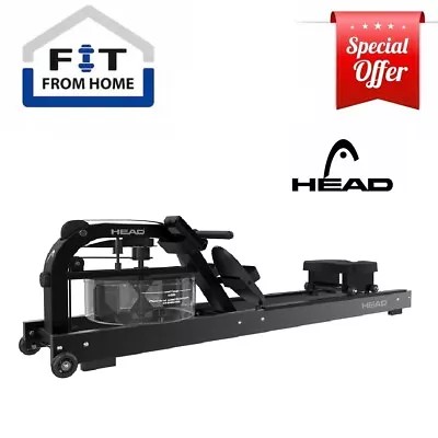 HEAD Rowing Machine Water Resistance Home Gym Exercise Rower Premium Black Steel • $3850