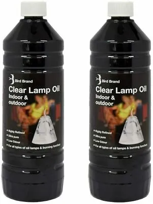 £12.99 • Buy Bird Brand Clear Lamp Oil Indoor Outdoor Fuel Oil Lamps Burning Torches 2 X 1L