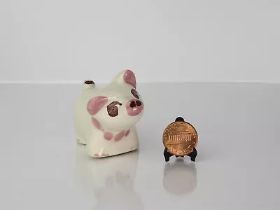 Vintage Miniature Ceramic Pig Figurine Mid Century Kitsch • $8.99