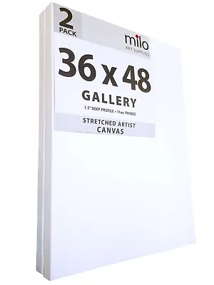 Milo Pro Stretched Artist Canvas | 36x48 Inches | Pack Of 2 | 1.5 Inch Profile • $159.90