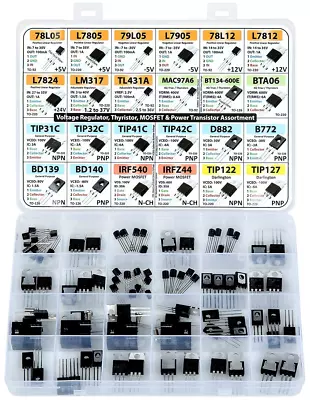 Power Transistor Mosfet Thyristor And Voltage Regulator Assortment Kit 82 Pcs • $32.29