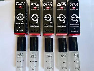 5 X Make Up For Ever MIST & FIX HYDRATING SETTING SPRAY 15 Ml X 5 = 75 ML • $16.99