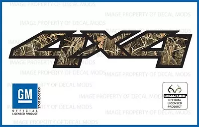 Set Of 2: 07 <-> 13 Chevy Silverado 4x4 Decals Realtree Max4 Camo GM HD Stickers • $24.96