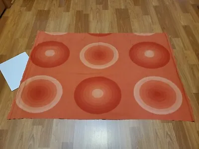 Vintage 70s Mid Century Verner Panton Mira-X Orange Medium Circles Fabric! LOOK! • $200