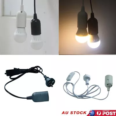 E27 Cable Cord With Switch AU Plug Pendant Lamp Base Light Bulb Holder Socket • $13.29