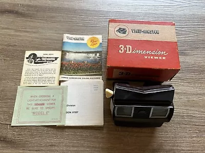 Vintage Sawyer’s View-Master Model E 3D 3-Dimension Viewer W/ Original Box • $29.95