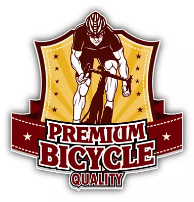 Vintage Bicycle Label Premium Bicycle Quality Bumper Sticker Decal - ''SIZES  • $3.74