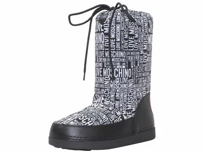 Love Moschino Women's Winter Snow Boots Logo Print Black • $161.25