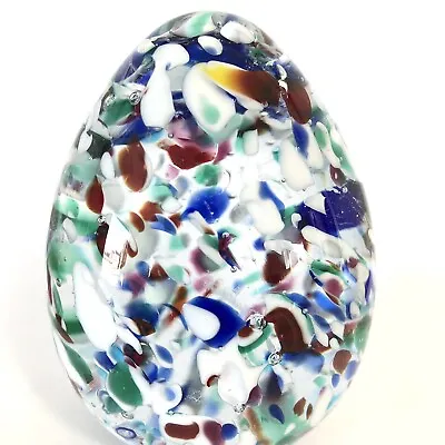 Murano Glass Paperweight Vintage Glass Egg Italian Glass Art Glass • $55